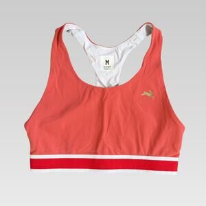 Tracksmith Women's Run Bra size Medium Apple Butter Orange Sports Bra Running